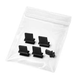 USB støvplugger – 5-pakning (svart)